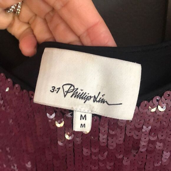 3.1 Phillip lim Striped sequins tank, top blouse size M - Picture 2 of 4